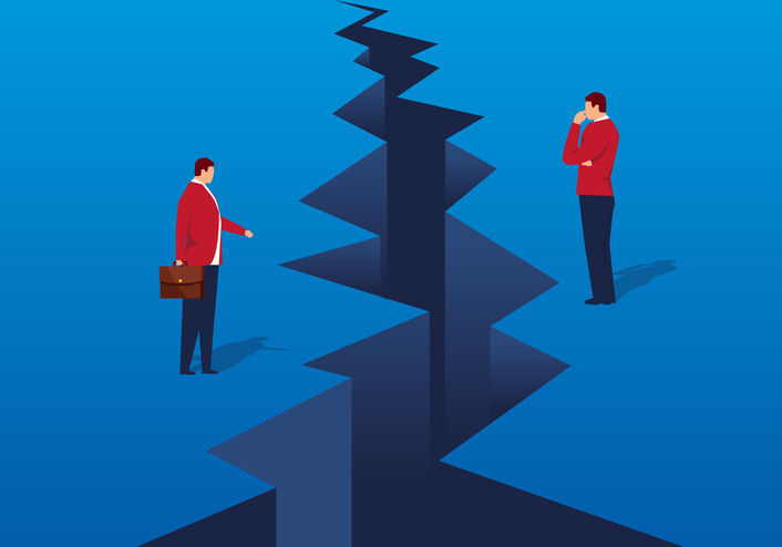 Divided by a chasm