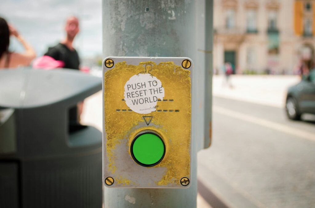 Button marked "Reset the world"